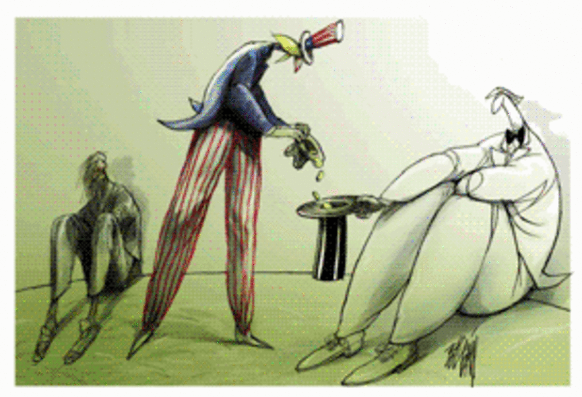 uncle sam Taking in the Economic View from Lake and Colorado