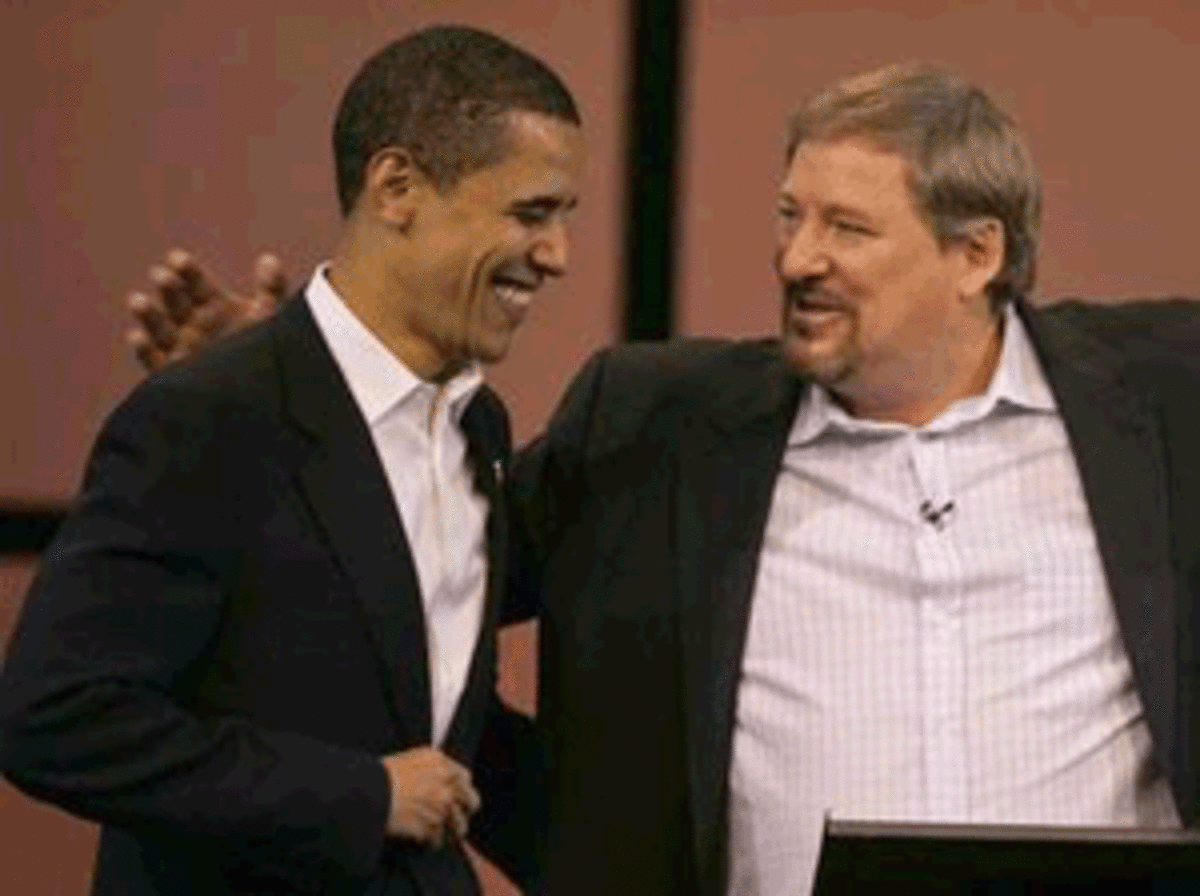 Barack Obama and Rick Warren