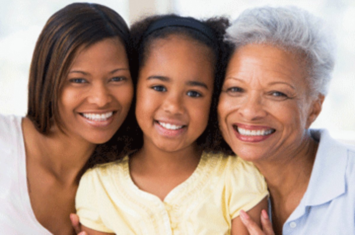 mother daughter and grandmother