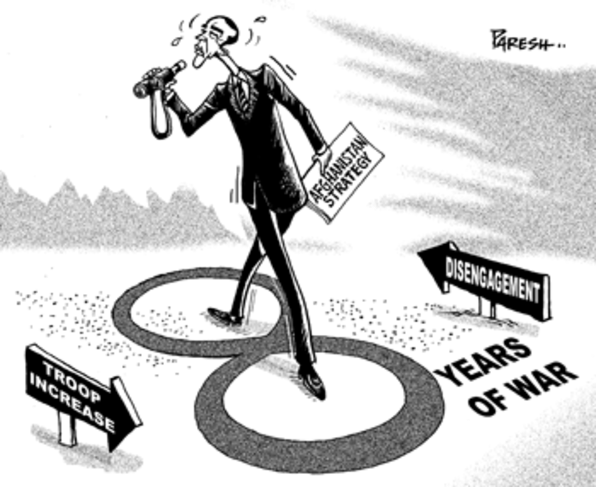 Barack Obama Cartoon Afghan dilemma