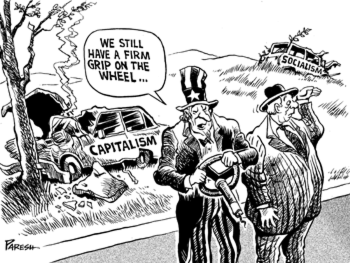 Capitalism Socialism crash cartoon