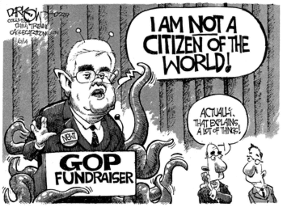 Newt Gingrich cartoon