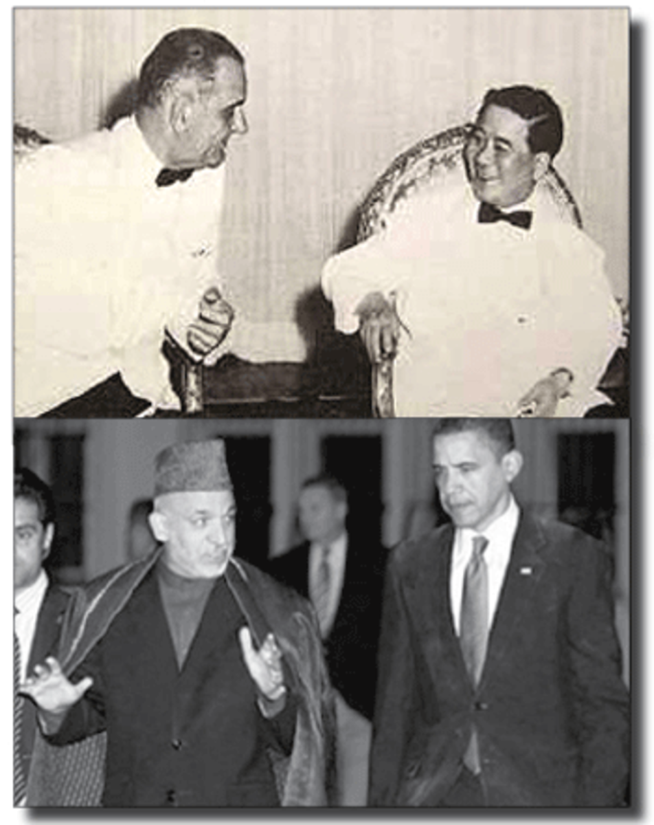 lyndon johnson ngo diem hamid karzai barack obama