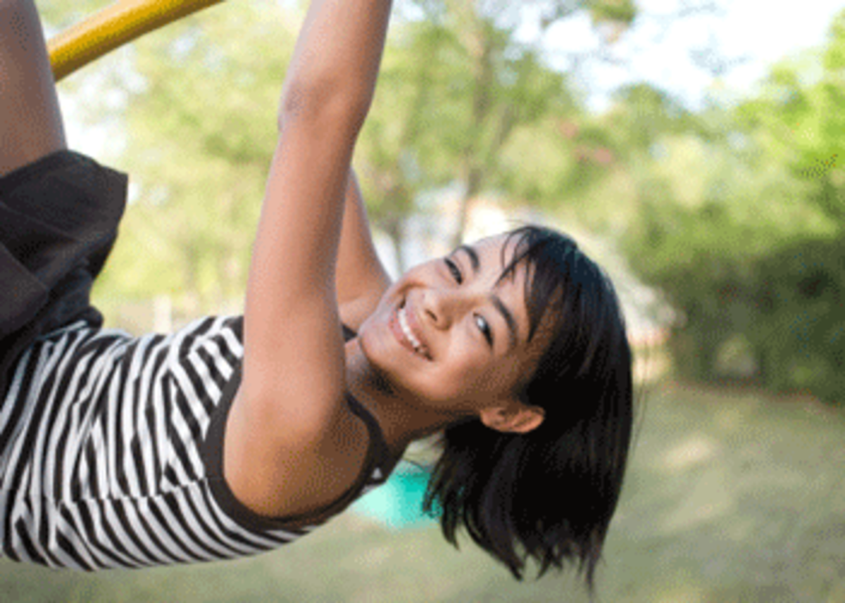 girl in tree