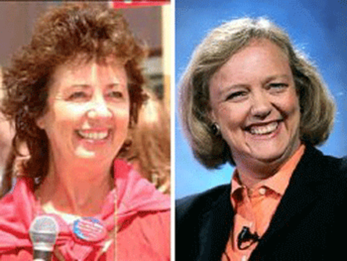 Rose Ann DeMoro & Meg Whitman