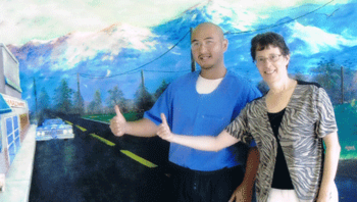 Diane visiting friend Duc Ta in prison.