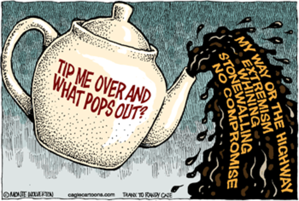 upset teapot