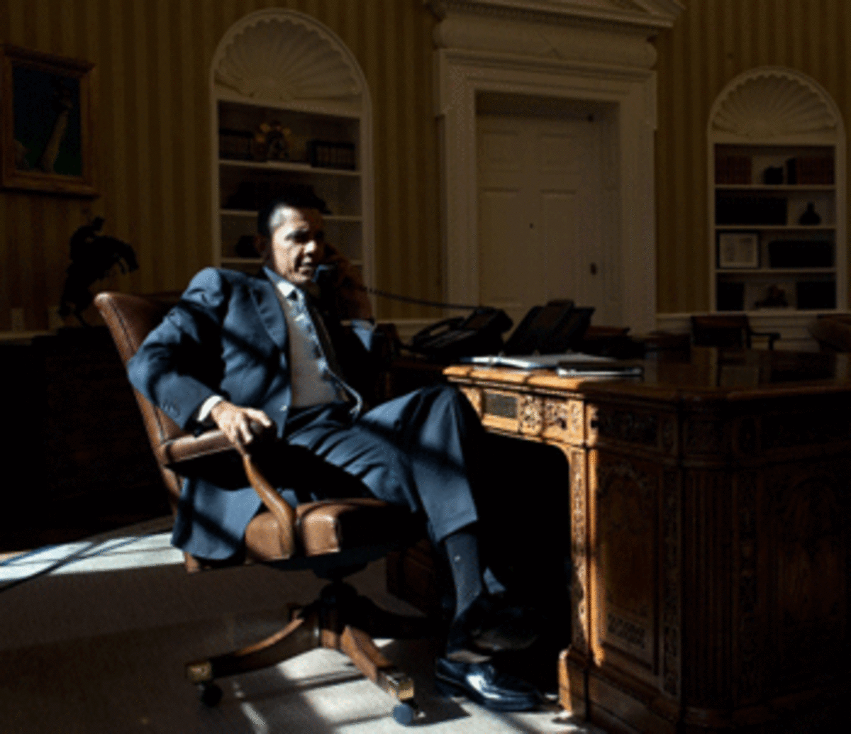 obama darkened office