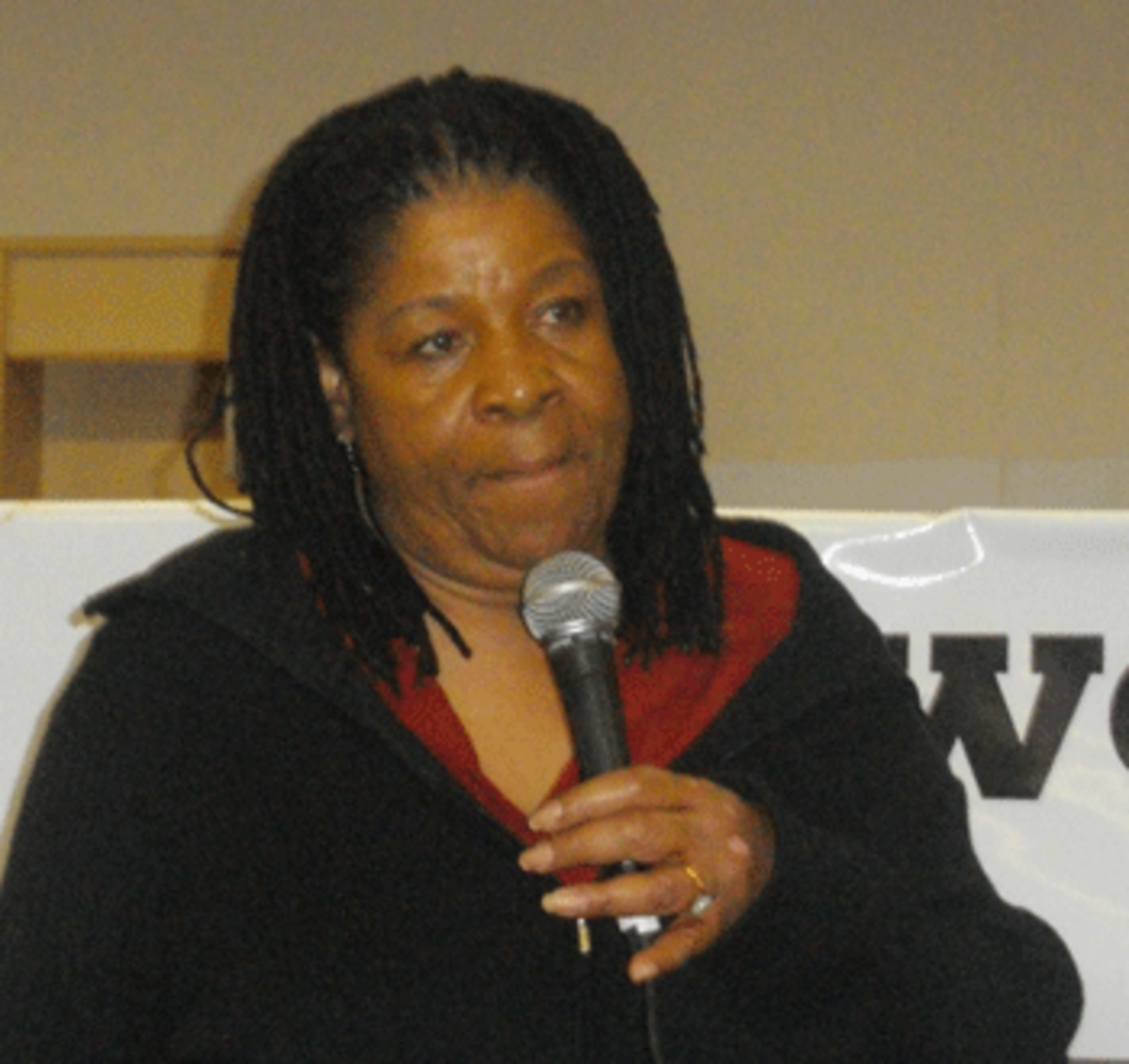 Susan Burton at Teach In photo Susan Burton at Teach In Mass Incarceration: Points of Agreement on the Right and the Left