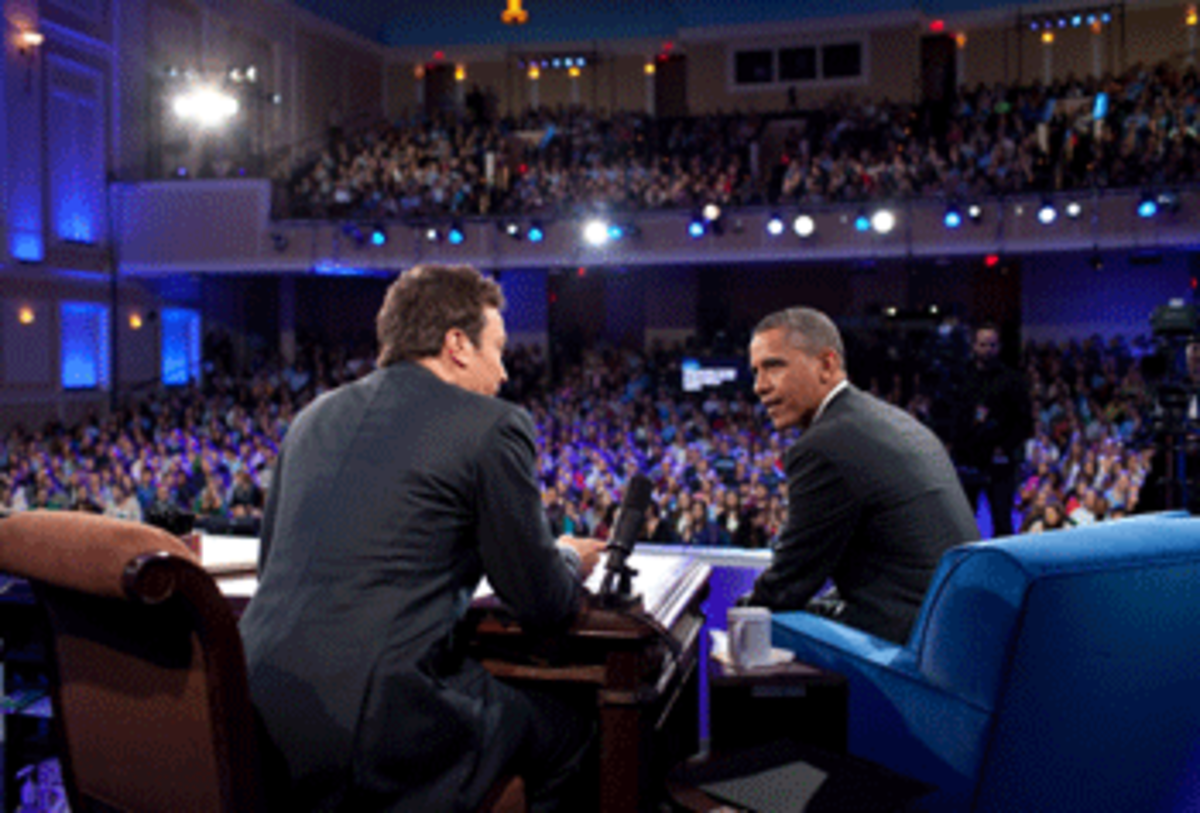 fallon obama photo fallon obama Jamming Too Slow on Student Loans
