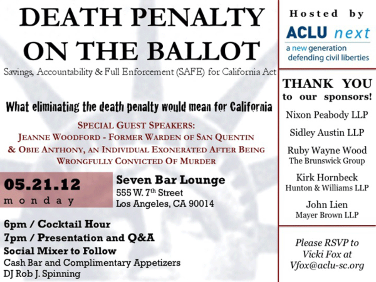 ACLU 39 photo ACLU 39 ACLU Next: Death Penalty on the Ballot May 21