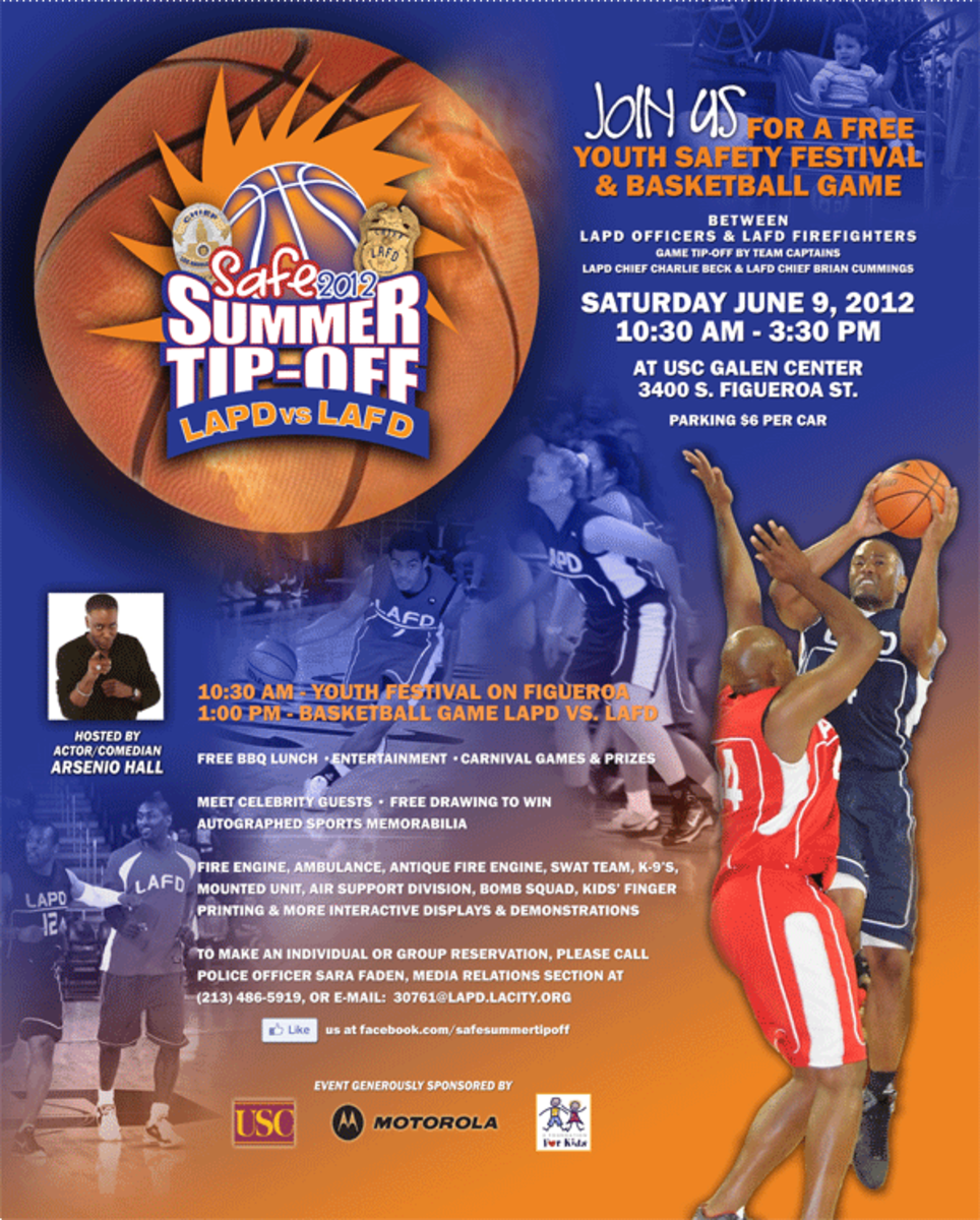 Summer Tip Off Poster 600 Safe Summer Tip Off: LAPD vs. LAFD   Saturday, June 9th