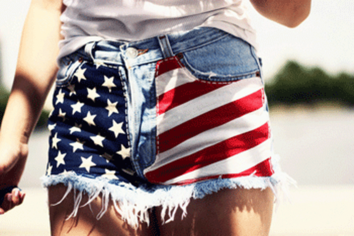 flag shorts American Patriotism in Hyper Drive