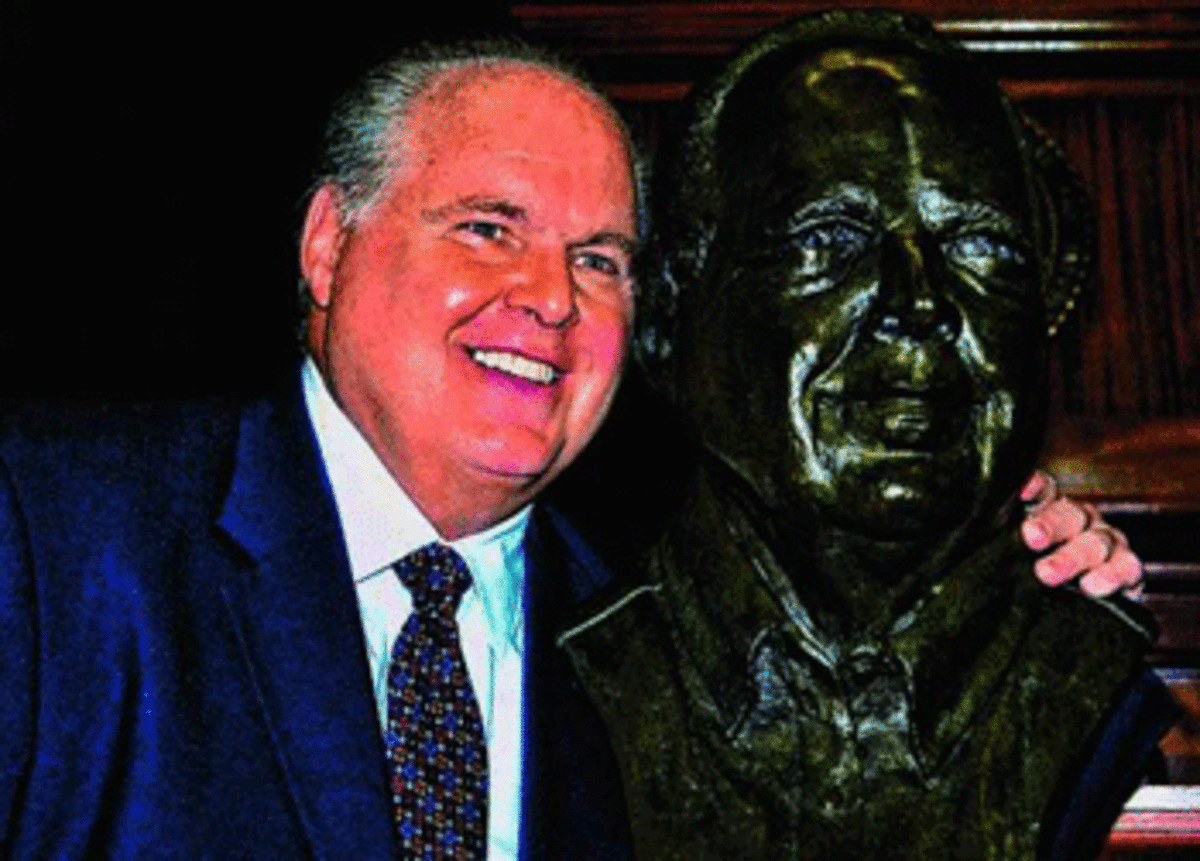 rush head MO Bitter Blues in the Jeff City Rotunda or Rush Limbaughs Big Head  