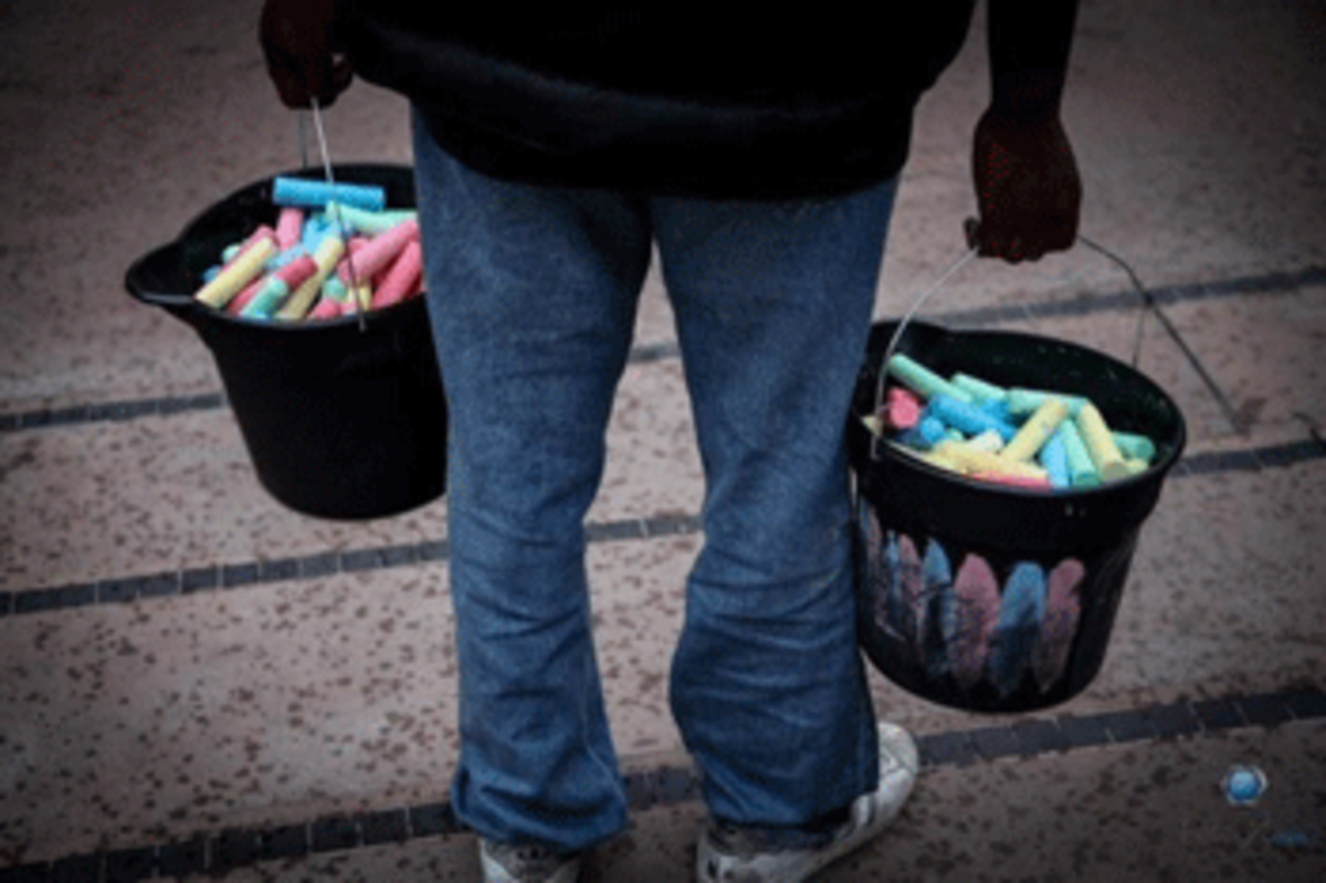 Chalk buckets L.A. Denies Chalk Walk Permit, Occupy LA Proceeds with Plans