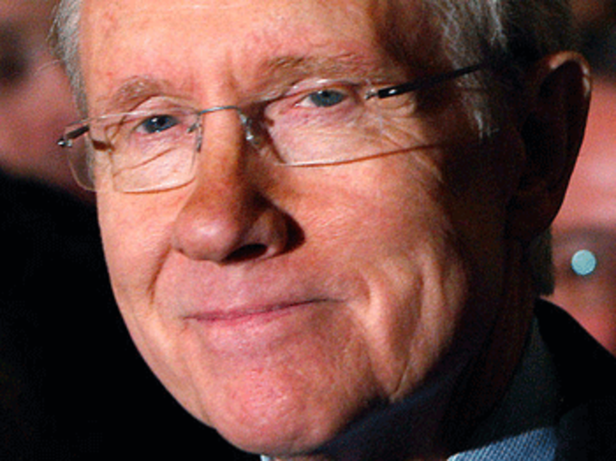 harry reid smiling Harry Reid Puts Up