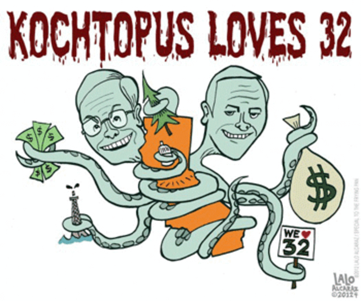 kochtopus photo kochtopus Koch Brothers Love Prop 32