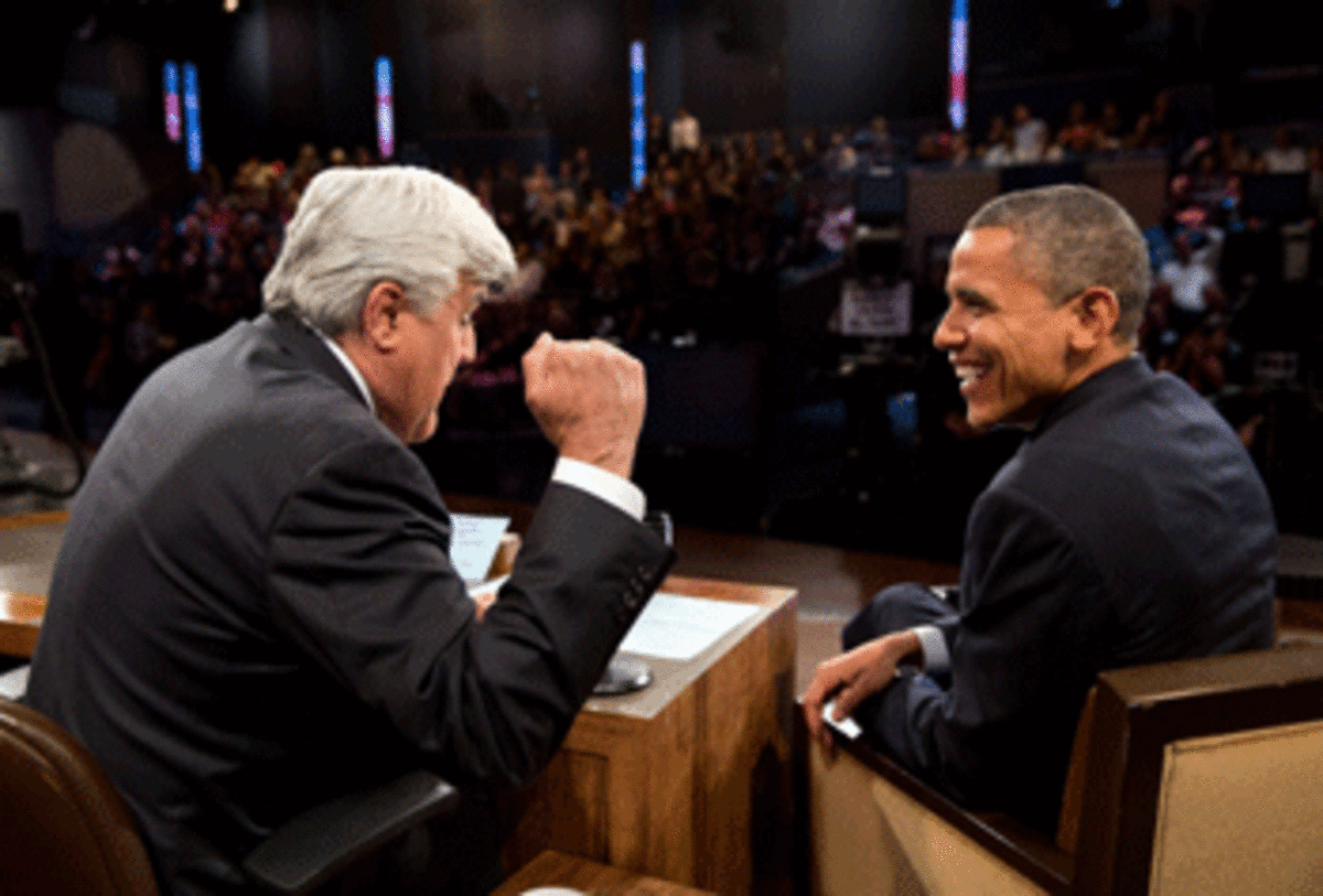 obama leno photo obama leno Obama Regains Momentum After Final Debate