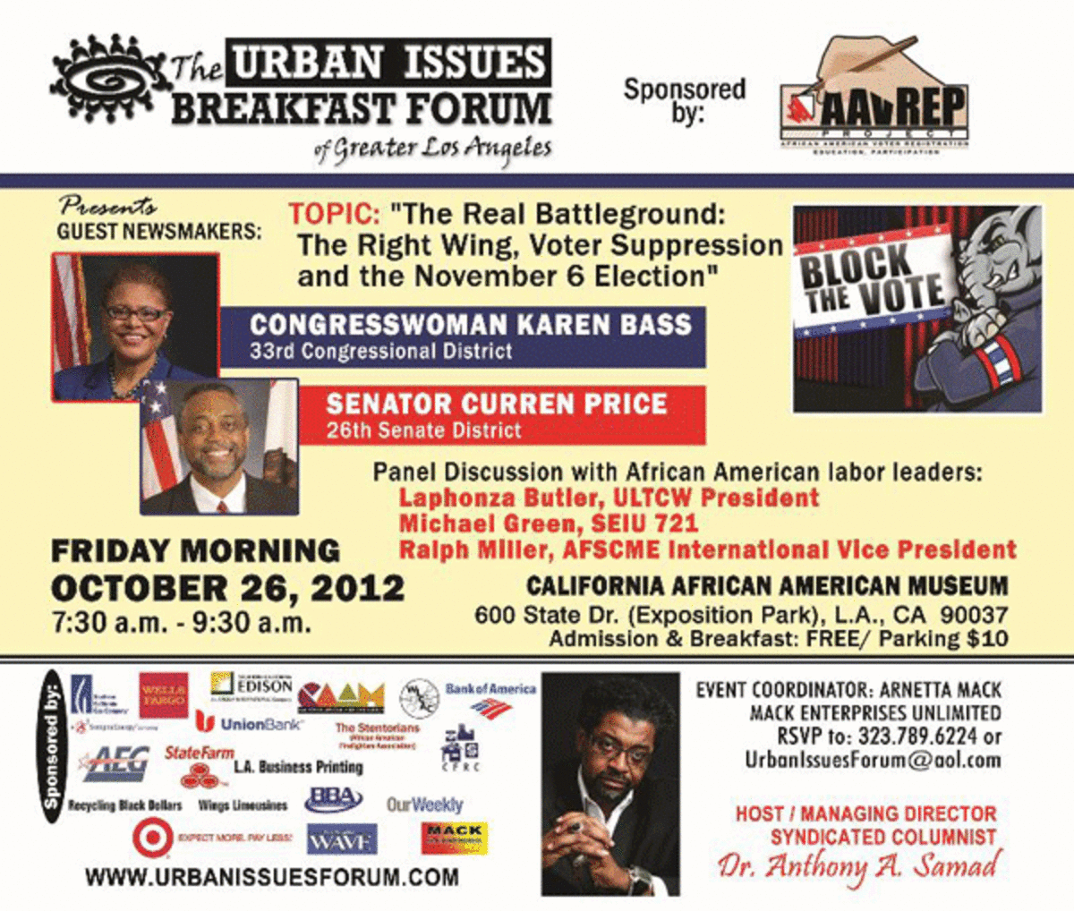 uif 10 26 Urban Issues Forum: The Real Battleground    October 26