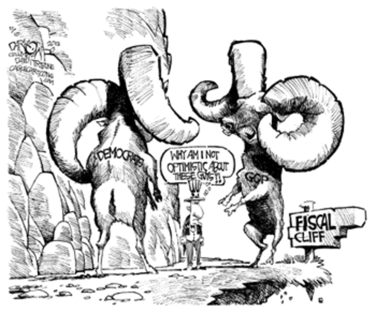 butting heads Will Dems Tax Rich to Avoid Fiscal Cliff?