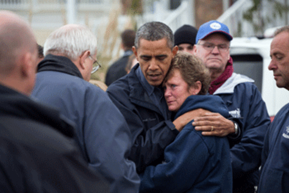 obama sandy hug Election Day 2012: Test of America’s National Character