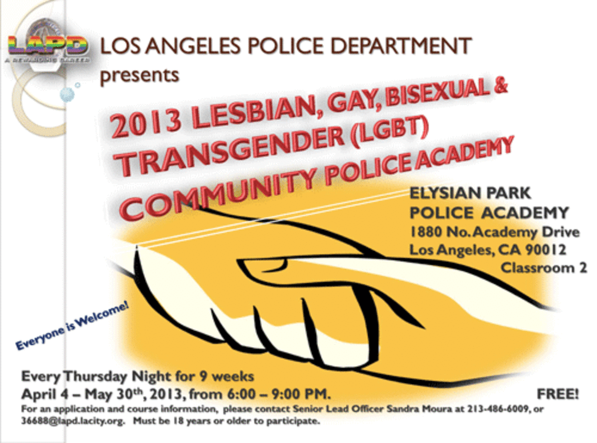 lapd lgbt 13 LA Police Departments 2013 LGBT Community Police Academy