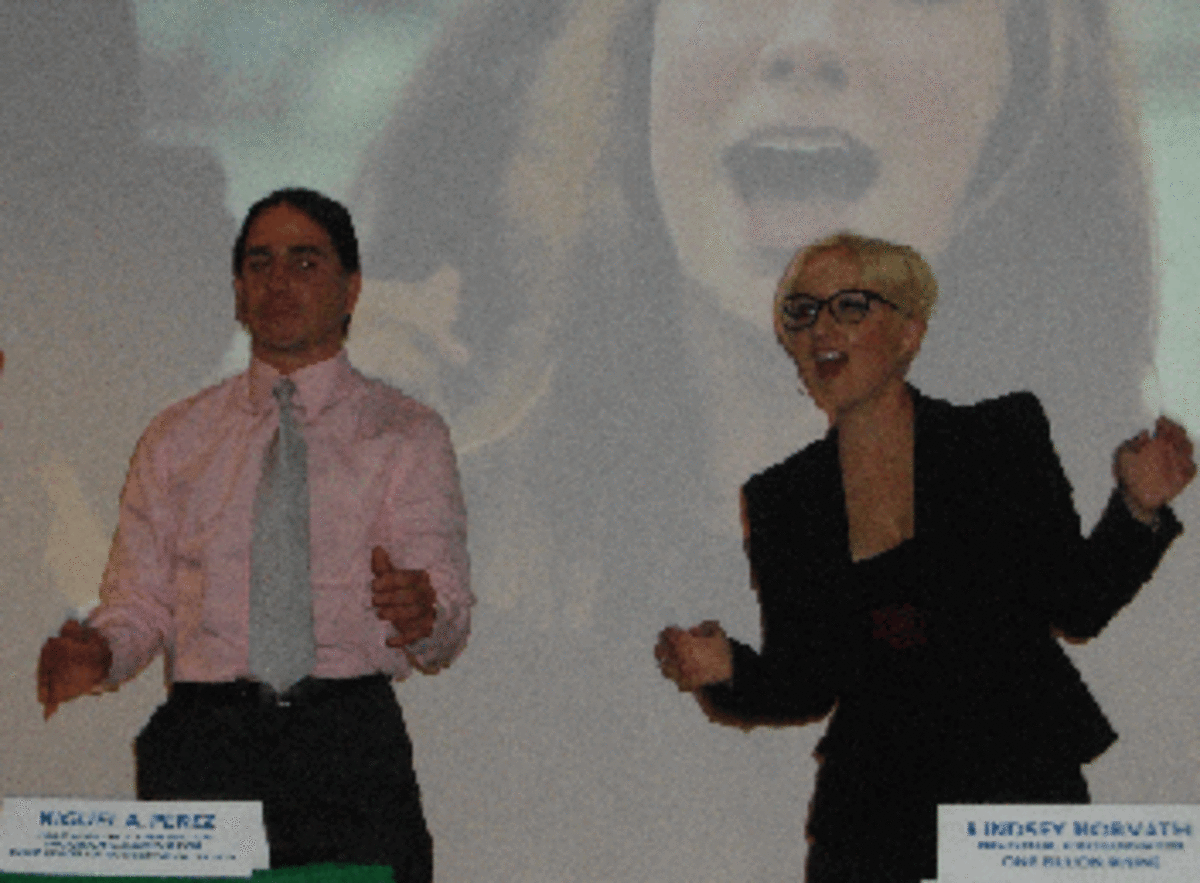 Miguel Perez and Lindsey Horvath