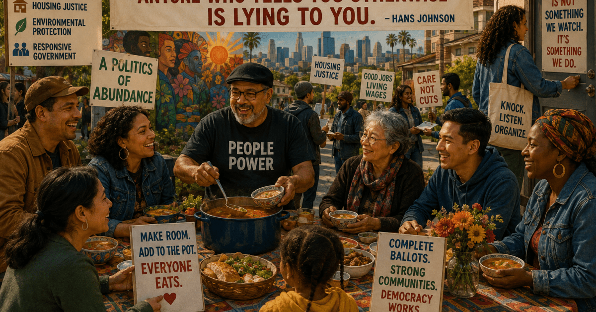 There Is More Than Enough to Go Around: Hans Johnson on the Politics of Abundance