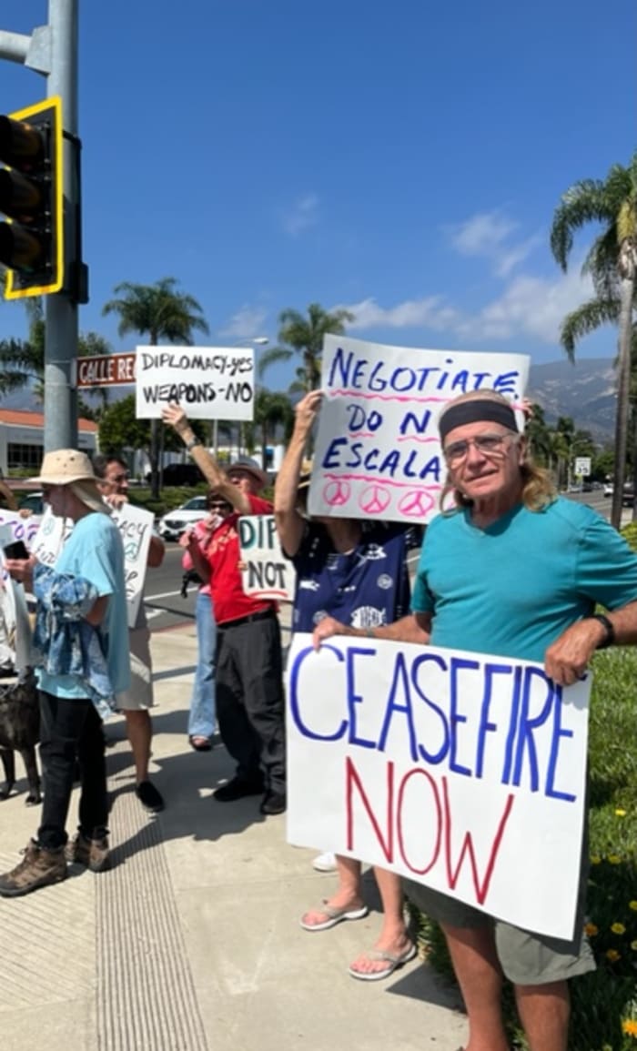 santa Barbara Ukraine-Signs at Intersection
