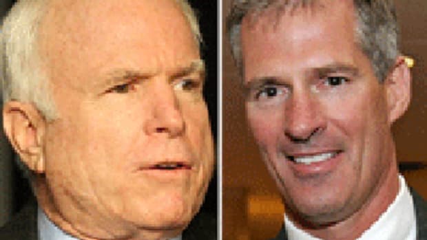 Senators John McCain (R-Arizona) and Scott Brown (R-Massachusetts)