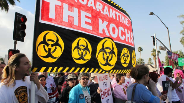rancho mirage koch brothers protest