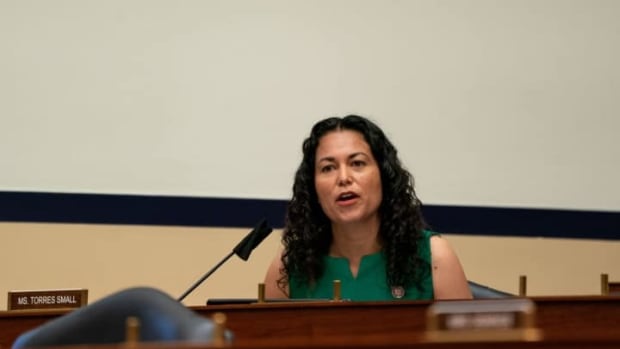WASHINGTON, DC - JULY 22: Rep. Xochitl Torres Small (D-NM) speaks as Peter T. Gaynor, Administrator of the Federal Emergency Management Agency (FEMA) testifies during a hearing before the House Committee on Homeland Security on Capitol Hill July 22, 2020 in Washington DC. (Photo by Anna Moneymaker-Pool/Getty Images)