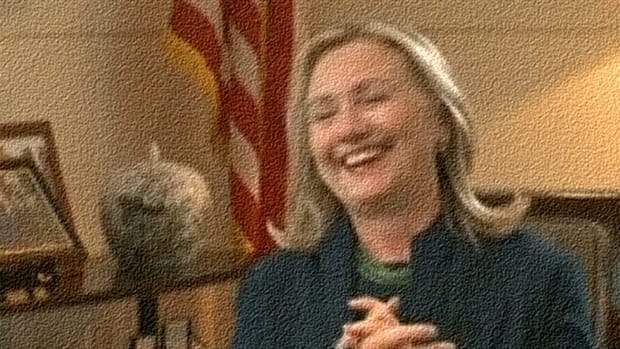Hillary Laughing at Gaddafi