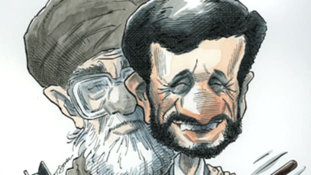 Ahmadinejad and Ayatollah Khamenei