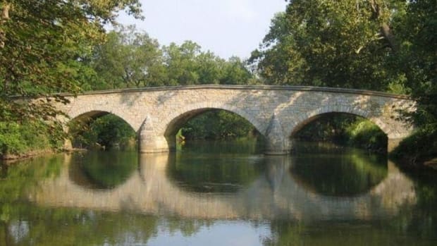 Burnside’s Bridge  -   In 1862 Antietam Creek was the site of the bloodiest battle during the American Civil War. Then, the creek ran blood,  today it runs with poison.