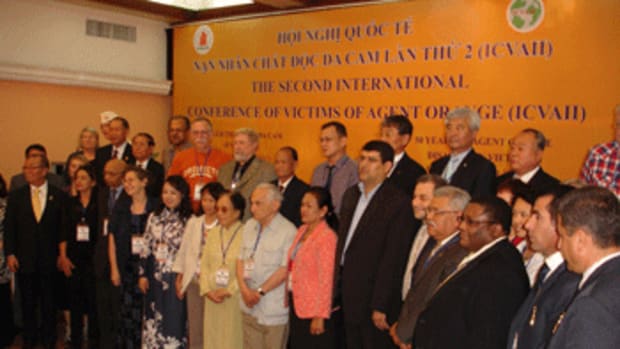 Iranian medical delegation at the Agent Orange conference in Hanoi.