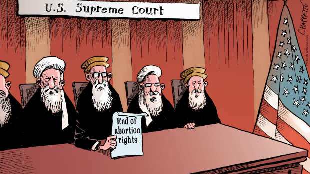 Supreme justices by Patrick Chappatte, Le Temps, Switzerland