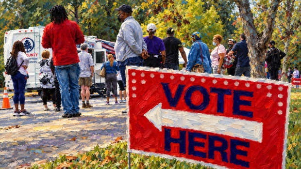 lining up to vote