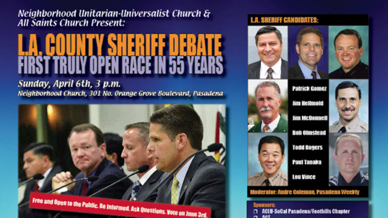 L.A. County Sheriff Debate in Pasadena: Sunday, April 6th