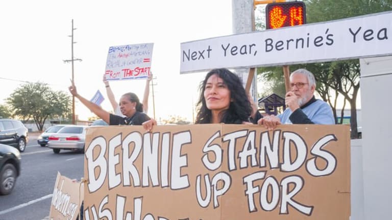 Flyering For Bernie