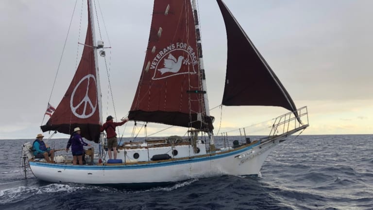 Golden Rule Peace Boat Sets Sail from Hawai’i for California