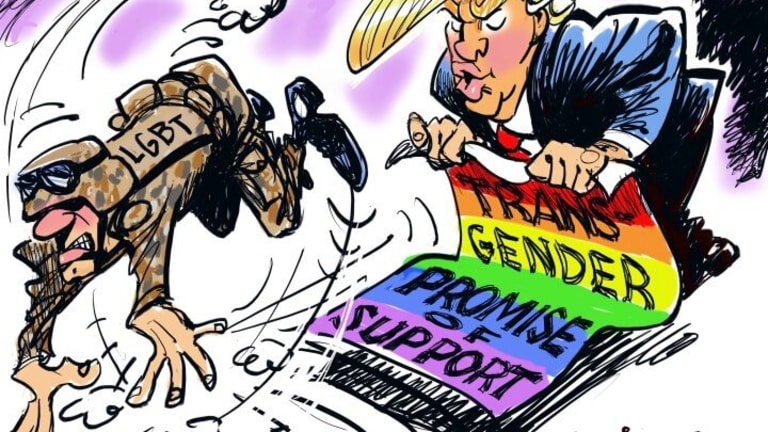 Of Trump's Transgender Hypocrisy and Bolton's War-Love