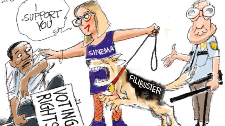 How Manchin and Sinema Help Republicans Stonewall Voting Rights Bill