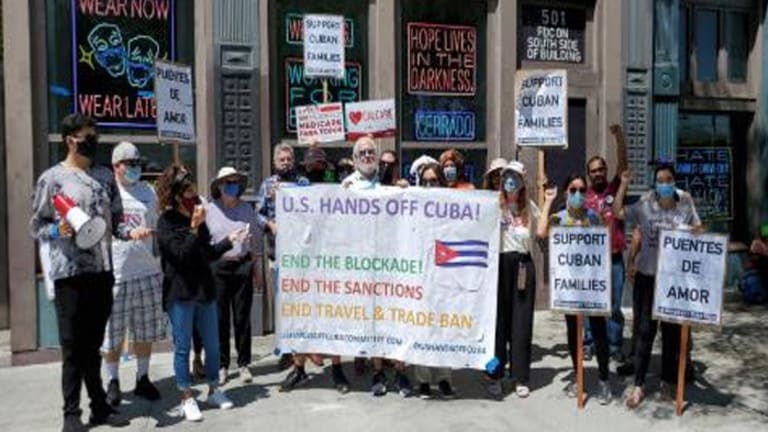 LA ‘End US Embargo of Cuba’ Press Conference and Caravan