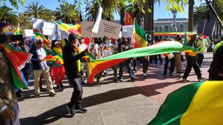 Ethiopian Rally Against Corporate Media