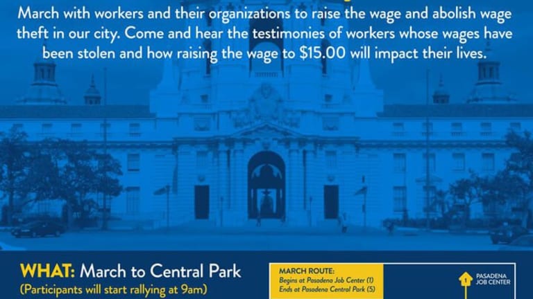 Saturday Rally Targets Pasadena Minimum Wage