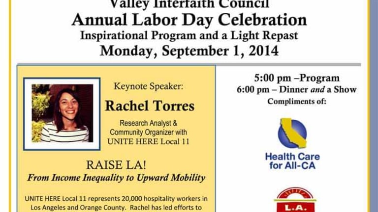 Raise LA! at Valley Interfaith Council on Labor Day