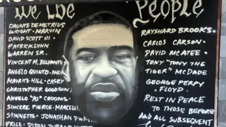George Floyd Mural Outside Laugh Factory in Hollywood, Vandalized for Fifth Time