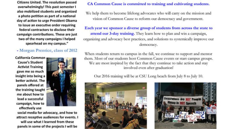 Common Cause: Student Activist Training
