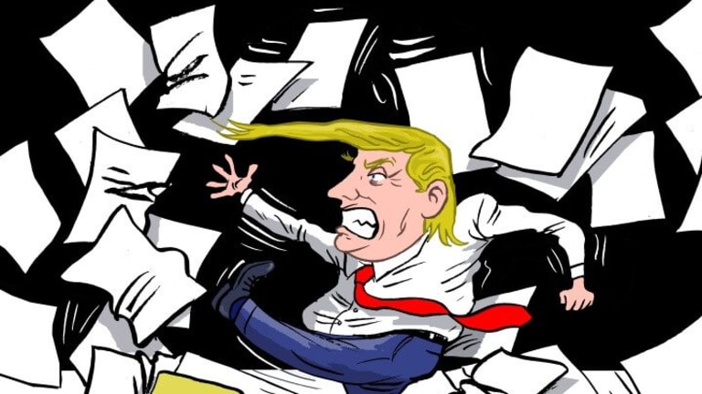Trump Casts Off His Last Links